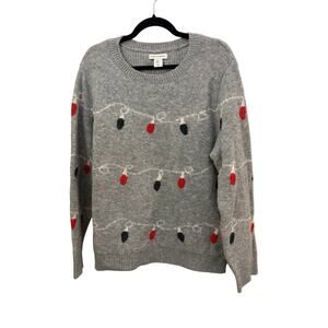 Cupcakes and Cashmere Holiday Pullover Sweater  XL Christmas Bulb Design Soft